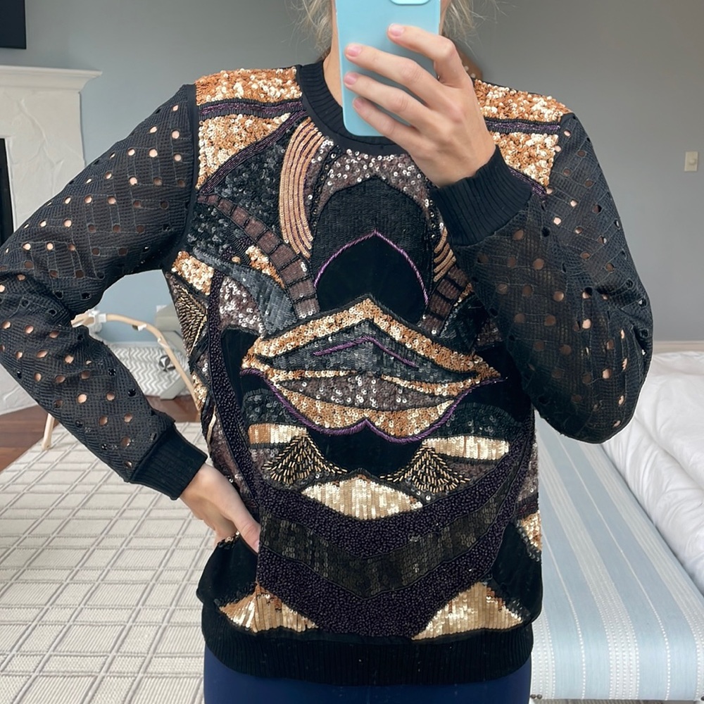 Nicole Miller Sequin Sweater